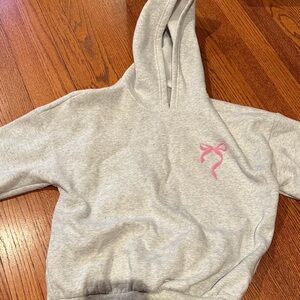 Edikted Gray Hoodie with Pink Detail